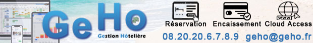 GeHo, gestion hôtelière - réservation - encaissement - Cloud Access