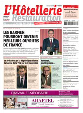 Le journal de L'Hôtellerie Restauration n° 3088 du 3 juillet 2008
