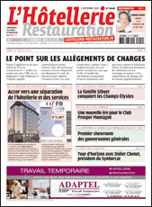 Le journal de L'Hôtellerie Restauration 3149 du 3 septempbre 2009