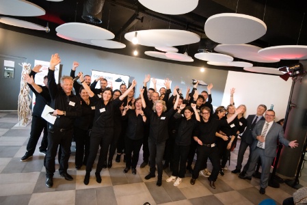 L'équipe Malongo lors de l'édition 2022 du concours du jeune professionnel du café, au lycée Paul Augier.