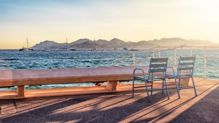 La croisette, à Cannes (Alpes-Maritimes). L'absence de clientèle d'affaires se fait durement ressentir en novembre pour l'hôtellerie azuréenne. La croisette, à Cannes (Alpes-Maritimes). L'absence de clientèle d'affaires se fait durement ressentir en novembre pour l'hôtellerie azuréenne.