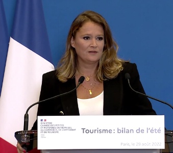 Selon l'Insee, le climat des affaires dans l'hébergement et la restauration a atteint 'un niveau historiquement élevé', déclare Olivia Grégoire, lors de sa conférence de presse à Bercy, le 29 août. Selon l'Insee, le climat des affaires dans l'hébergement et la restauration a atteint 'un niveau historiquement élevé', déclare Olivia Grégoire, lors de sa conférence de presse à Bercy, le 29 août.