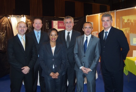 De gche à dte : Emmanuel Fournis, Olivier Jacquin, Corinne Geloto, Joaquim Braz, Stéphane Trapier, et Denis Courtiade. De gche à dte : Emmanuel Fournis, Olivier Jacquin, Corinne Geloto, Joaquim Braz, Stéphane Trapier, et Denis Courtiade.