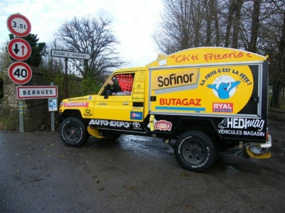 Un 4x4 friterie Hedimag/Sofinor et sponsorisé entre autre par Butagaz traversera l'Amérique du sud du 3 au 18 janvier prochain ! Un 4x4 friterie Hedimag/Sofinor et sponsorisé entre autre par Butagaz traversera l'Amérique du sud du 3 au 18 janvier prochain !