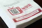 Duni imprime les QR Codes sur des serviettes de table