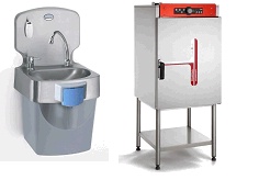 Le lave-mains TS2000N et le four 'temp up'. Le lave-mains TS2000N et le four 'temp up'.