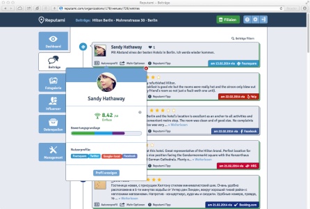 Reputami permet notamment de visualiser le profil d'un commentateur influent sur les réseaux sociaux Reputami permet notamment de visualiser le profil d'un commentateur influent sur les réseaux sociaux
