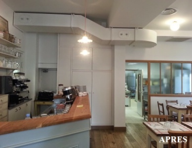La salle de restaurant après les travaux.