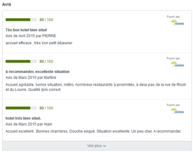 Les avis Vinivi, clairement identifiés sur Trivago. Les avis Vinivi, clairement identifiés sur Trivago.