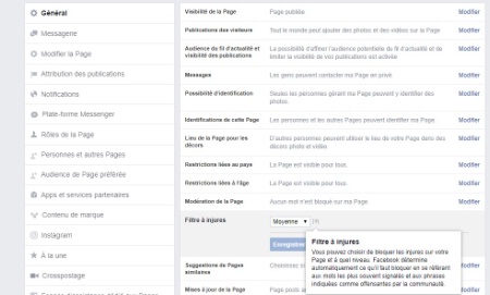 Pensez à définir vos paramètres de modération pour éviter les injures sur votre page Pensez à définir vos paramètres de modération pour éviter les injures sur votre page
