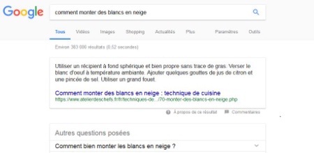 Apparence d'un résultat en position zéro. Apparence d'un résultat en position zéro.