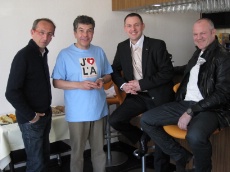 De g. à d. : Michel Portos, Régis Marcon, François Adamski, Philippe Etchebest