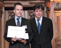Frédéric Lorimier, 2e prix Restauration approfondissement service et commercialisation, et Michel Roth.