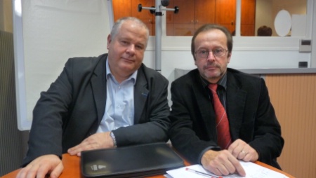 De gauche à droite : Michel Bédu et Christian Navet. De gauche à droite : Michel Bédu et Christian Navet.