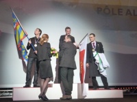 Sommellerie : un podium composé de Vincent Dubray, Midi-Pyrénées, médaille d’or (au centre), Rémi Nollez, de Bourgogne, médaille d’argent (à gauche) et Florian Sbrugnera, Aquitaine, médaille de Bronze (à droite).