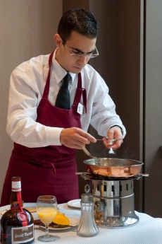 Epreuve sur les crêpes flambées.