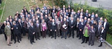 L'ensemble des membres de l'Anephot, les inspecteurs généraux, partenaires professionnels, réunis au lycée Jehanne de France à Lyon (69), pour son 27e congrès.