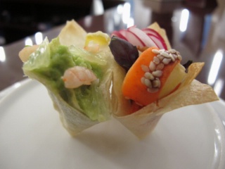Résultat final de l'Origami de légumes en cocottes croustillantes.