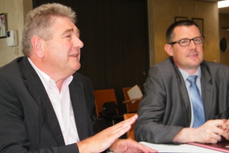 Yvan Saumet, président de la CCI 41 et Didier Leder, proviseur du Lycée hôtelier de Blois