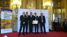 De gche à dte : Thierry Hernandez, Nicolas Murdaca et Denis Courtiade (Plaza Athénée), le MAF barman 2012, et Michel Bellanger, président de la socièté nationale des « Meilleurs Ouvriers de France ». De gche à dte : Thierry Hernandez, Nicolas Murdaca et Denis Courtiade (Plaza Athénée), le MAF barman 2012, et Michel Bellanger, président de la socièté nationale des « Meilleurs Ouvriers de France ».