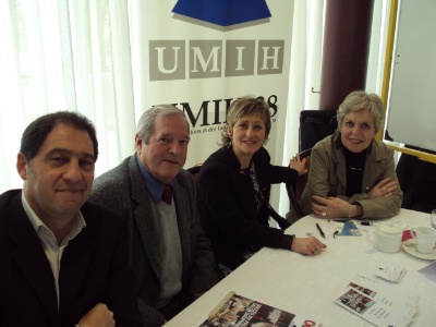 Cyril Sarrasi, président du club hôtelier de Grenoble, Gilles Valentin, administrateur Umih 38, Véronique Soldevila chargée de mission et Michèle Calligé administratrice Umih 38. Cyril Sarrasi, président du club hôtelier de Grenoble, Gilles Valentin, administrateur Umih 38, Véronique Soldevila chargée de mission et Michèle Calligé administratrice Umih 38.