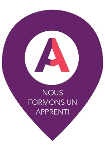 Le macaron 'nous formons un apprenti' est destiné aux entreprises/organismes qui forment un apprenti et qui souhaitent le faire savoir.