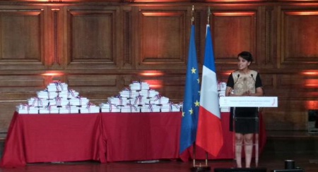 Ouverture en Sorbonne de la cérémonie de remise des prix du Concours Géneral par Najat Vallaud-Belkacem.