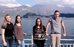 Quatre apprentis de l'IMT au lac de Côme