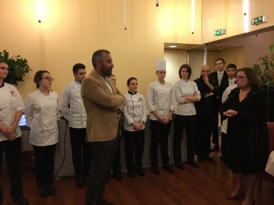 Les participants au projet avec Paul Koskas, Laurent Scordino-Mazanec et Evelyne Olayat-Bardisa