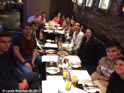Un repas écossais a été proposé au restaurant d'application.