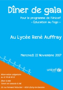 Dîner de gala au profit de l'UNESCO au lycée René Auffray Dîner de gala au profit de l'UNESCO au lycée René Auffray