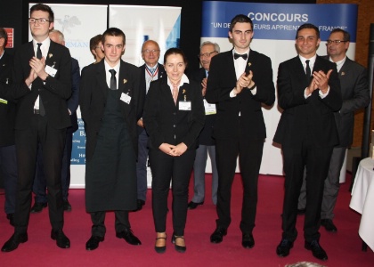 Les cinq lauréats du concours Meilleurs Apprenti de France Sommellerie à Serbotel