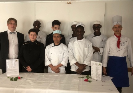 les CAP du CFA Belliard et leur professeur Laurent Carlier et Hubert Lozac'h