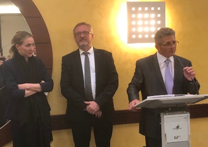 Claire Sonnet, Michel Ryckebusch proviseur du lycée Jean Drouant et Michel Lugnier