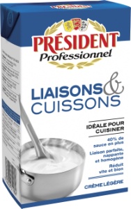 La Crème légère Liaisons & Cuissons  PRÉSIDENT Professionnel