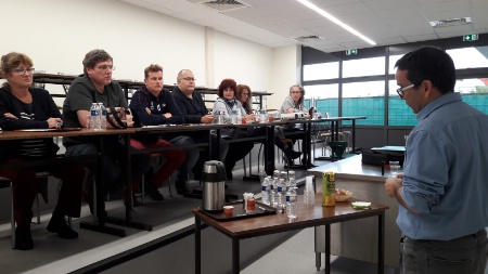 Les représentants des 6 entreprises en formation 'Permis de former' Les représentants des 6 entreprises en formation 'Permis de former'