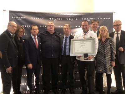 De gauche à droite : Bernard Vaussion, Marie Sauce, Bruno de Monte, Christian Millet, Jean-Philippe Ardouin, Guillaume Gomez, Jean-Paul Rigal, Catherine Dumas, Francis Attrazic