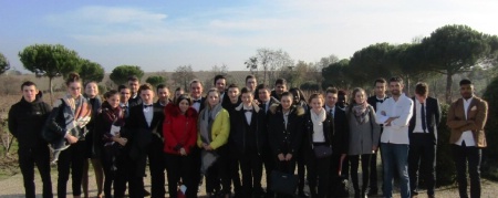 les apprenti(e)s du CFA Interpro28 de Chartres avec David Guitton