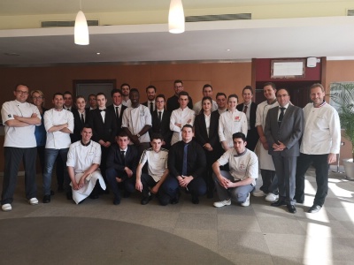 MasterClass au lycée hôtelier Quercy-Périgord avec Benjamin Pâtissier Mickaël Bouvier