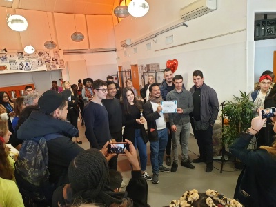 forum du Salon des mini entreprises où ils ont gagné le trophée départemental de de l'économie sociale et solidaire.