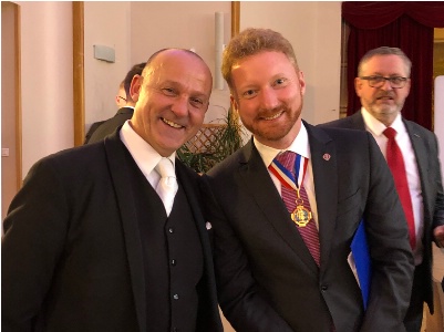 Emmanuel Fournis, Kevin Chambenoit et Michel Ryckebusch proviseur du lycée Jean Drouant