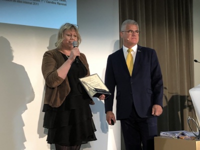 Corinne Hacquemand représente le lycée Friant pour le Trophée 2019 du projet d'Ecole