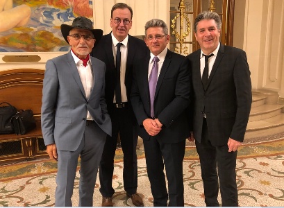 de gauche à droite : Gérard Cagna, Pierre Villemain, Michel Lugnier et Michel Roth