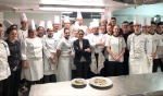 Anne-Sophie Pic en cuisine avec les élèves du lycée hôtelier de Toulon