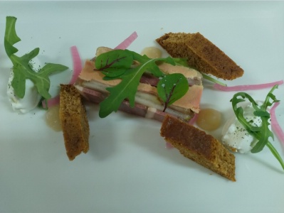 Pressé de Foie gras de canard et magret fumé