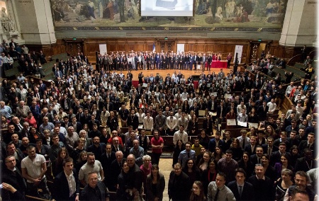 La cérémonie de remise des récompenses aux MAF promotion 2019 à la Sorbonne Paris