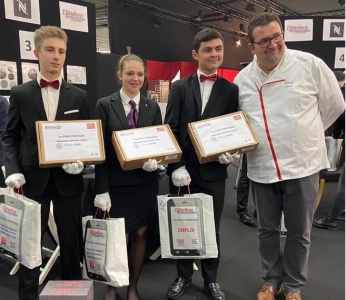 Thibaut Caccia, Marine Lagorce, Romain Fromentin les lauréats du concours 'invente moi ton resto' Thibaut Caccia, Marine Lagorce, Romain Fromentin les lauréats du concours 'invente moi ton resto'