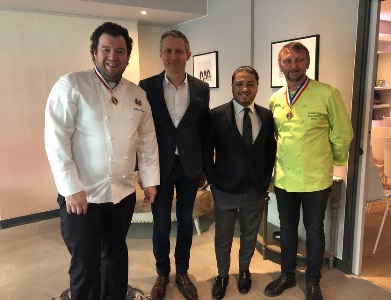 Guillaume Gomez, Vincent Brassart, Aliresa Gorzin président BFG Capital et Frédéric Jaunault