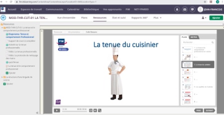 module learning : La tenue de cuisinier