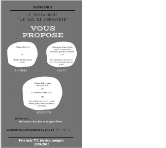 Création d'un support de vente imposé par les sujets d'examen :